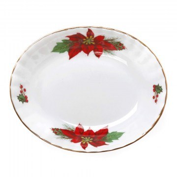 Πιάτο Γλυκού Οβάλ Poinsettia 06.241.77 12cm Multi Cryspo Trio