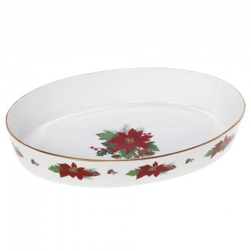 Πυρίμαχο Σκεύος Οβάλ Poinsettia 06.241.85 41cm Multi Cryspo Trio