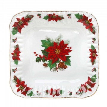 Σαλατιέρα Τετράγωνη Poinsettia 06.241.81 28cm Multi Cryspo Trio