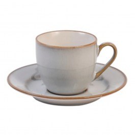 Φλυτζάνι Καφέ Με Πιατάκι PortoSanto 25.054.17 100ml Beige-Brown Cryspo Trio BEIGE-BROWN