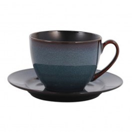 Φλυτζάνι Τσαγιού Με Πιατάκι PortoFino 25.052.16 230ml Blue Cryspo Trio BLUE