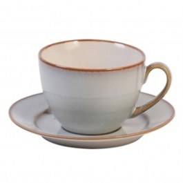 Φλυτζάνι Τσαγιού Με Πιατάκι PortoSanto 25.054.16 230ml Beige-Brown Cryspo Trio BEIGE-BROWN