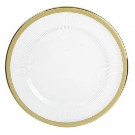 Πιατέλα Σερβιρίσματος Ribbon 80.035.05 33cm White-Gold Cryspo Trio GOLD-WHITE