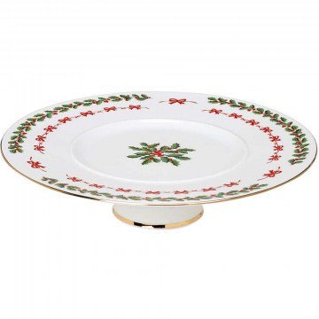 Χριστουγεννιάτικη Πιατέλα Με Πόδι Noel 06.243.055 32cm Multi Cryspo Trio