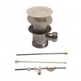 Βαλβίδα Νιπτήρος D144-BI Με Υπερχείλιση Και Καπάκι White Karag WHITE