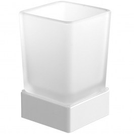 Ποτηροθήκη Quattro 859166 6x6x12cm White Mat Karag WHITE MAT