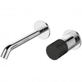 Μπαταρία Νιπτήρος Εντοιχισμού Joan Marmo 24686-425A-MN 5,8x18,5cm Black-Chrome Karag BLACK-CHROME