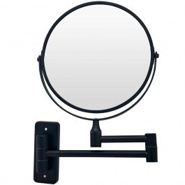 Καθρέπτης Τοίχου Μεγεθυντικός Δύο Όψεων MCM001B Φ20x28cm Black Karag BLACK