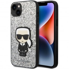 Θήκη Προστασίας Glitter Flakes KLHCP14MGFKPG iPhone 14 Plus Silver Karl Lagerfeld SILVER