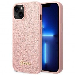 Θήκη Προστασίας iphone 14 Plus Vintage Script Logo GUHCP14MHGGSHP Pink-Glitter Guess PINK-GLITTER