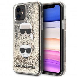 Θήκη Προστασίας Liquid Glitter 2 KLHCN61KCGLGO Για iPhone 11 Black-Gold Karl Lagerfeld BLACK-GOLD
