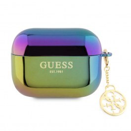 Θήκη Προστασίας Για Apple AirPods Pro 2 Ιριδίζον GUAP2HPLIGEK 4G Charm Με Χρυσό Στολίδι Black Guess BLACK