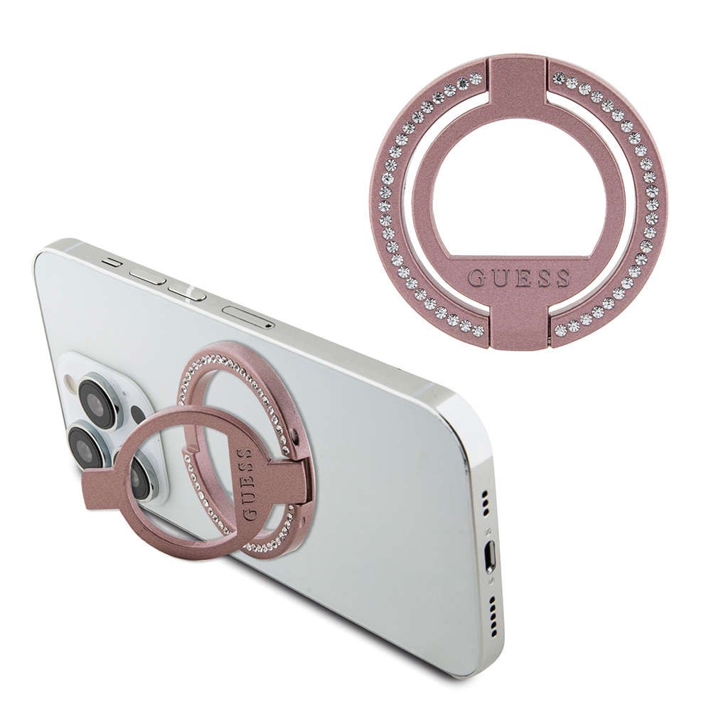 Pop Holder Δαχτυλίδι MagSafe GUMRSALDGP Μοντέρνο Για Smartphone Με Στρας Pink Guess