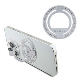 Pop Holder Δαχτυλίδι MagSafe GUMRSALDGS Μοντέρνο Για Smartphone Με Στρας Silver Guess SILVER