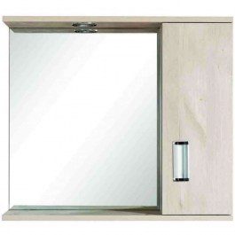 Καθρέπτης Μπάνιου Με Ντουλάπι Fino 36-0007 62x55x13,5cm Με Ένα Φως Beige Gloria BEIGE