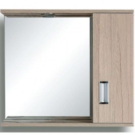 Καθρέπτης Μπάνιου Με Ντουλάπι Fino 48-0007 62x55x13,5cm Με Ένα Φως Zebra Gloria ZEBRANO