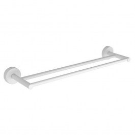 Κρεμάστρα Πετσέτας Διπλή Uno 1262 66 60cm White Karag WHITE