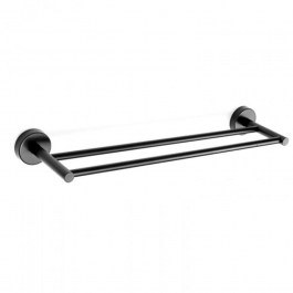 Κρεμάστρα Πετσέτας Διπλή Uno 1262 55 60cm Black Karag BLACK