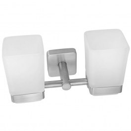 Ποτηροθήκη Διπλή Quattro 485599 21x11x10cm Satin Karag SATIN