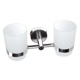 Ποτηροθήκη Διπλή Uno 1855 21x11x10cm Chrome Karag CHROME