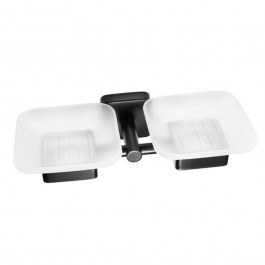 Σαπουνοθήκη Διπλή Quattro 4833 55 24x14x6cm Black Karag BLACK