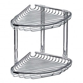 Γωνιακή Ραφιέρα Μπάνιου RETI 963777 21x21x27cm Chrome Karag CHROME