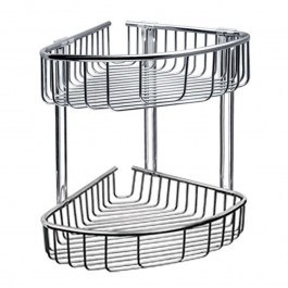 Γωνιακή Ραφιέρα Μπάνιου RETI 963888 21x21x33cm Chrome Karag CHROME