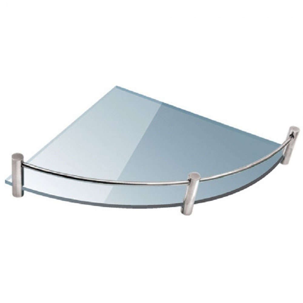 Ραφιέρα Μπάνιου Διάφανη Mensole 0622 20x20x4cm Inox-Clear Karag