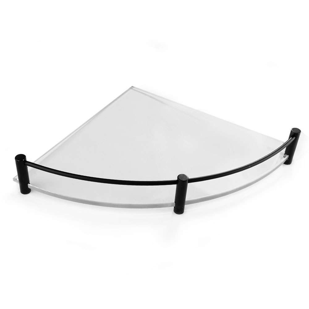 Εταζέρα Γωνιακή Icy Mensole 06220955 20x20cm Black-Clear Karag