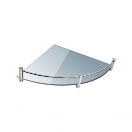 Corner Shelf Icy Mensole 0622-99 20x20cm Clear-Chrome Karag CLEAR-CHROME