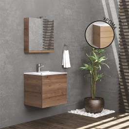 Βάση Νιπτήρα Με Ανοιγόμενη Πόρτα Bitola NBITB608502 8502 60 59x45x55cm Oak Karag OAK