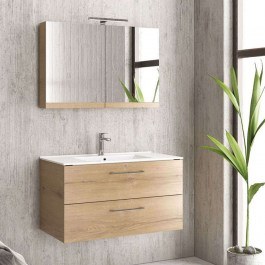 Βάση Νιπτήρα Elsa NELS758502 Με Δύο Συρτάρια 75 74x45x48cm Elvezia 8502 Karag OAK-BEIGE