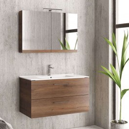 Βάση Νιπτήρα Elsa NELS758702 Με Δύο Συρτάρια 75 74x45x48cm Brown 8702 Karag BROWN