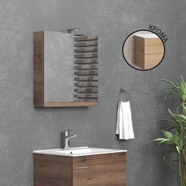 Καθρέπτης Ανοιγόμενος NMI608502 60x13x60cm Oak 8502 Karag OAK