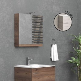 Καθρέπτης Ανοιγόμενος NMI608902 60x13x60cm Ice Oak 8902 Karag ICE
