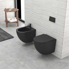 Καπάκι Αναρτώμενης Λεκάνης Milos S-LT046E-NB Black Karag BLACK