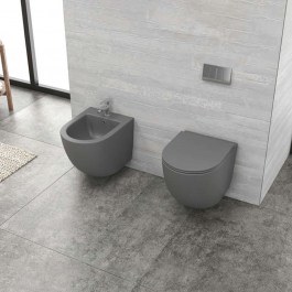 Καπάκι Αναρτώμενης Λεκάνης Milos S-LT046E-NG Grey Karag GREY