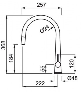 Kitchen Faucet Athena Plus MGKATP40 Black Elleci