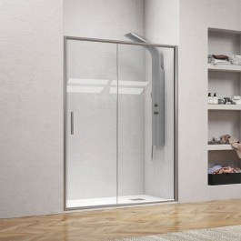 Wall To Wall Shower Enclosure With Sliding Door Efe 400 EFEA400100 5mm Clear-Silver Mat Karag CLEAR-SILVER