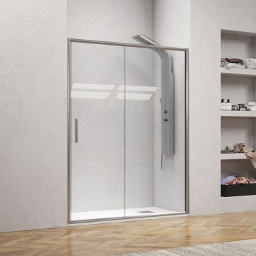 Wall To Wall Shower Enclosure With Sliding Door Efe 400 EFEA400100 5mm Clear-Silver Mat Karag