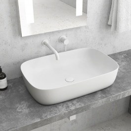 Countertop Basin LT 2143-PMW 60x39x14,5cm White Matt Karag WHITE