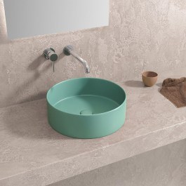 Countertop Basin LT 3134-MGN02 Φ35,5x12cm Turquoise Matt Karag TURKUAZ