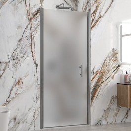 Wall-to-Wall Opening Shower Cabin S 28 Alto Porta S28P75-CI 6mm Chrome-Icy Karag CLEAR-CHROME