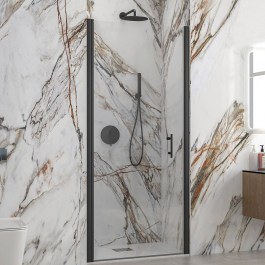 Wall-to-Wall Opening Shower Cabin S 28 Alto Porta S28P75-NC 6mm Clear-Black Karag CLEAR-BLACK