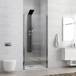 Wall-to-Wall Opening Shower Cabin S 28 Alto Porta S28PH70 6mm Clear-Chrome Karag CLEAR-CHROME