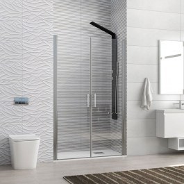 Wall-to-Wall Opening Shower Cabin S 28 Alto Sallon S28SH-110CC 6mm Clear-Chrome Karag CLEAR-CHROME