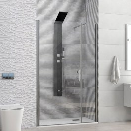 Wall-to-Wall Opening Shower Cabin S 5 Alto S5H10020 6mm (Fixed 20cm) Clear-Chrome Karag CLEAR-CHROME