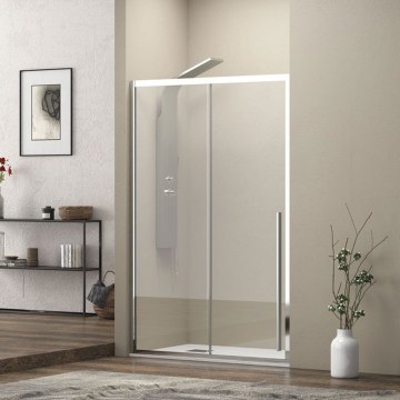 Wall-to-Wall Sliding Shower Cabin Elysium 400 ELY400100 8mm Clear-Chrome Karag