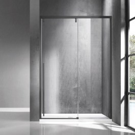 Wall-to-Wall Sliding Shower Cabin Santorini 400 SANG400130 8mm Clear-Gun Metal Karag CLEAR-GREY