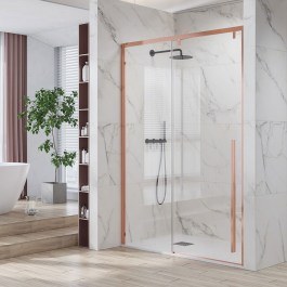 Wall-to-Wall Sliding Shower Cabin Santorini 400 SANR400120 8mm Rose Gold-Clear Karag ROSE GOLD-CLEAR